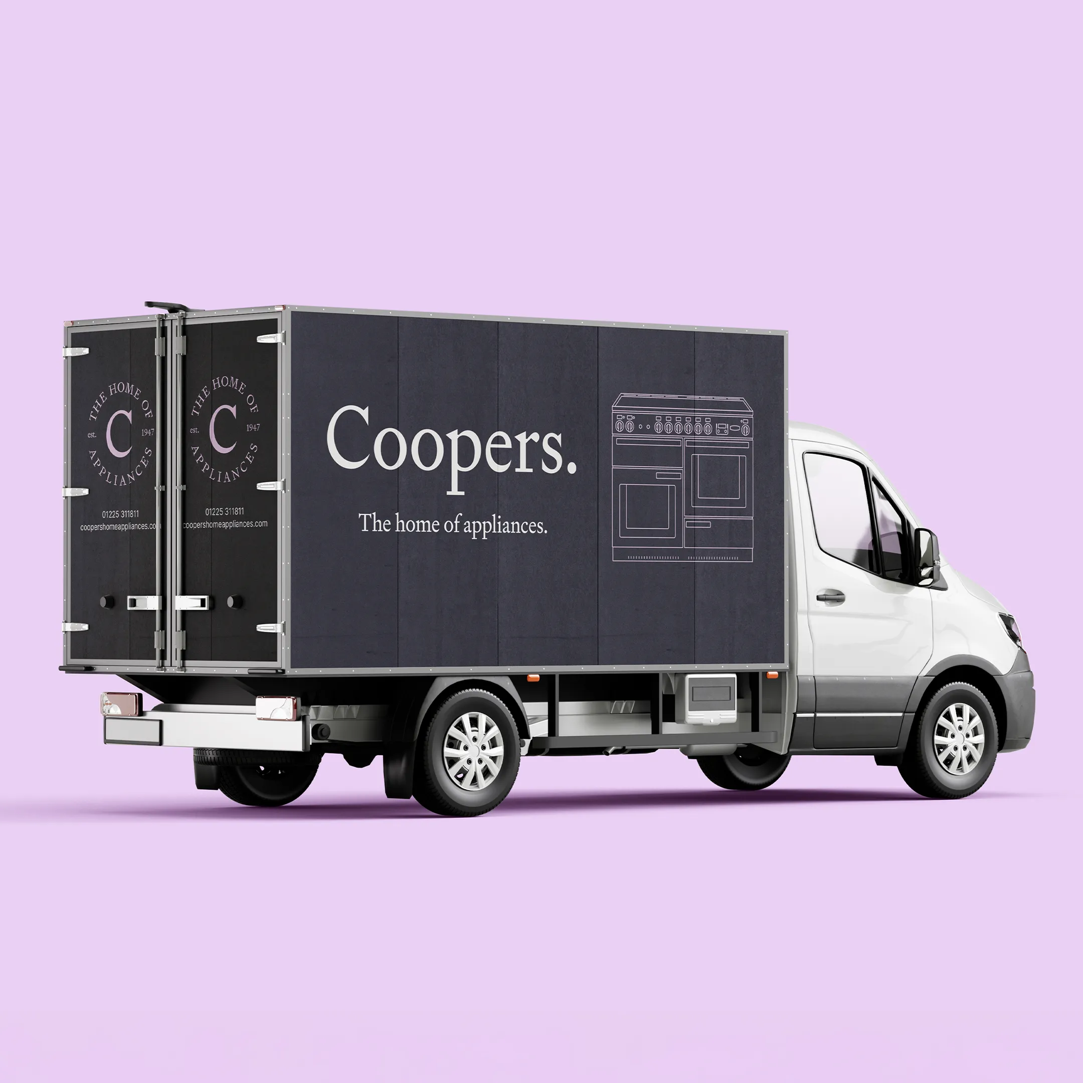 Delivery van with Coopers branding